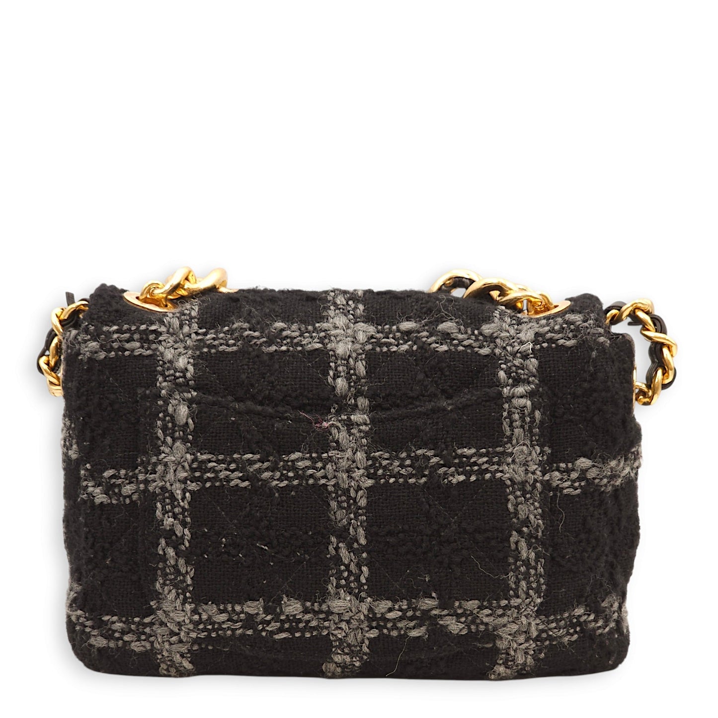 C19 Black Crossbody Bag in Tweed, Gold hardware