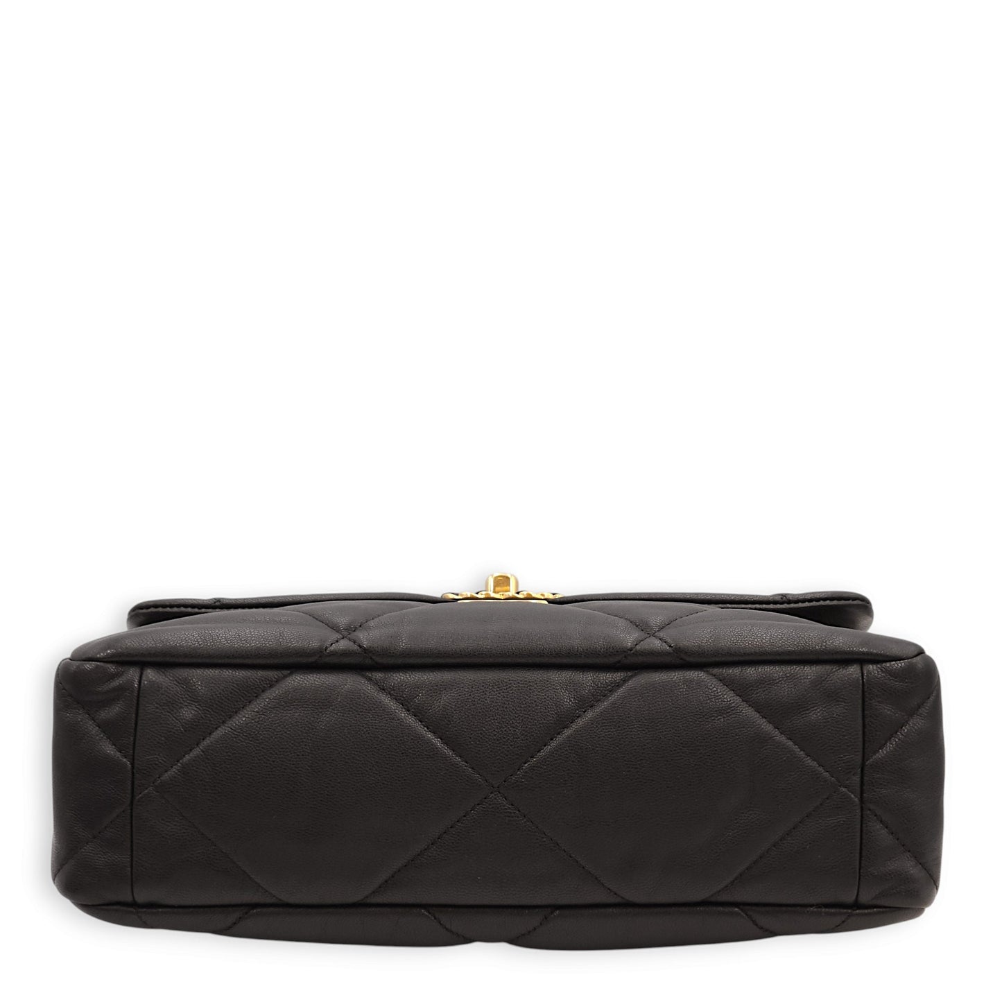 C19 Medium Black Shoulder Bag in Lambskin, Gold/Silver/Ruthenium hardware