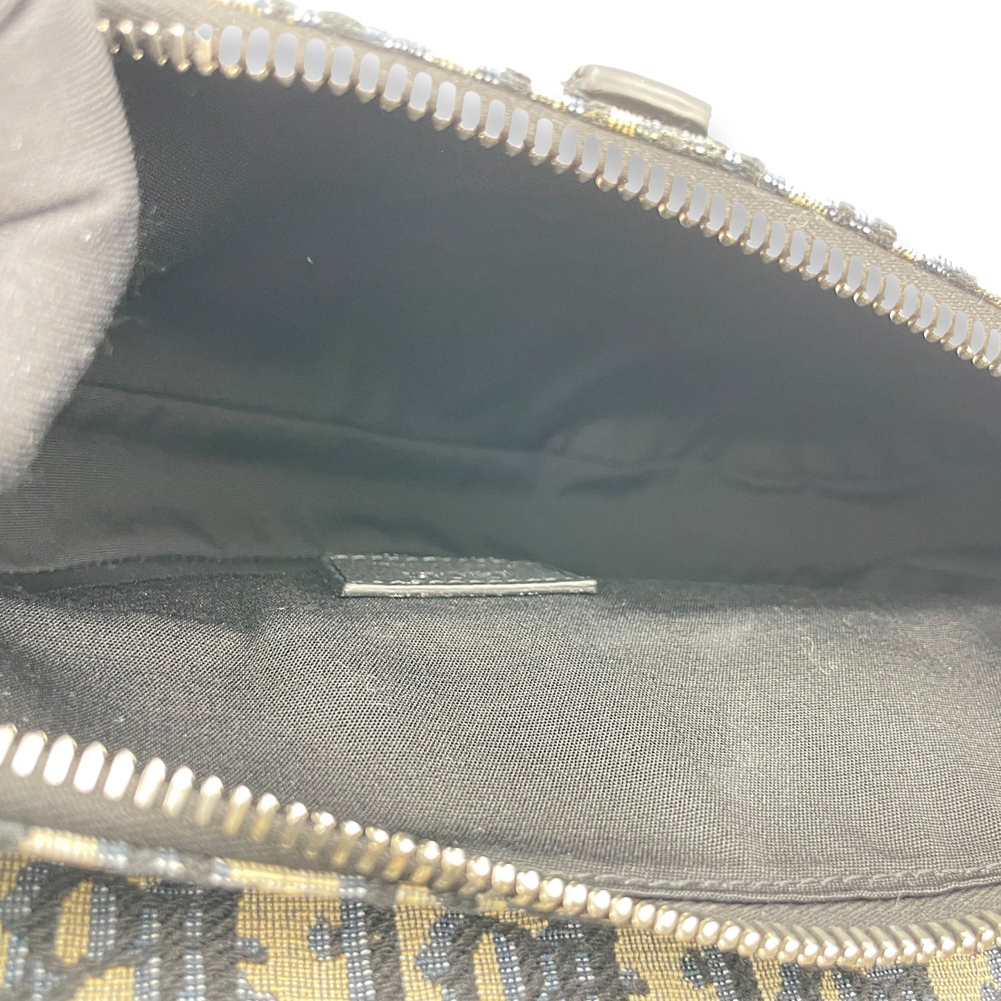 Saddle Blue Oblique Crossbody Bag in Jacquard, Palladium hardware
