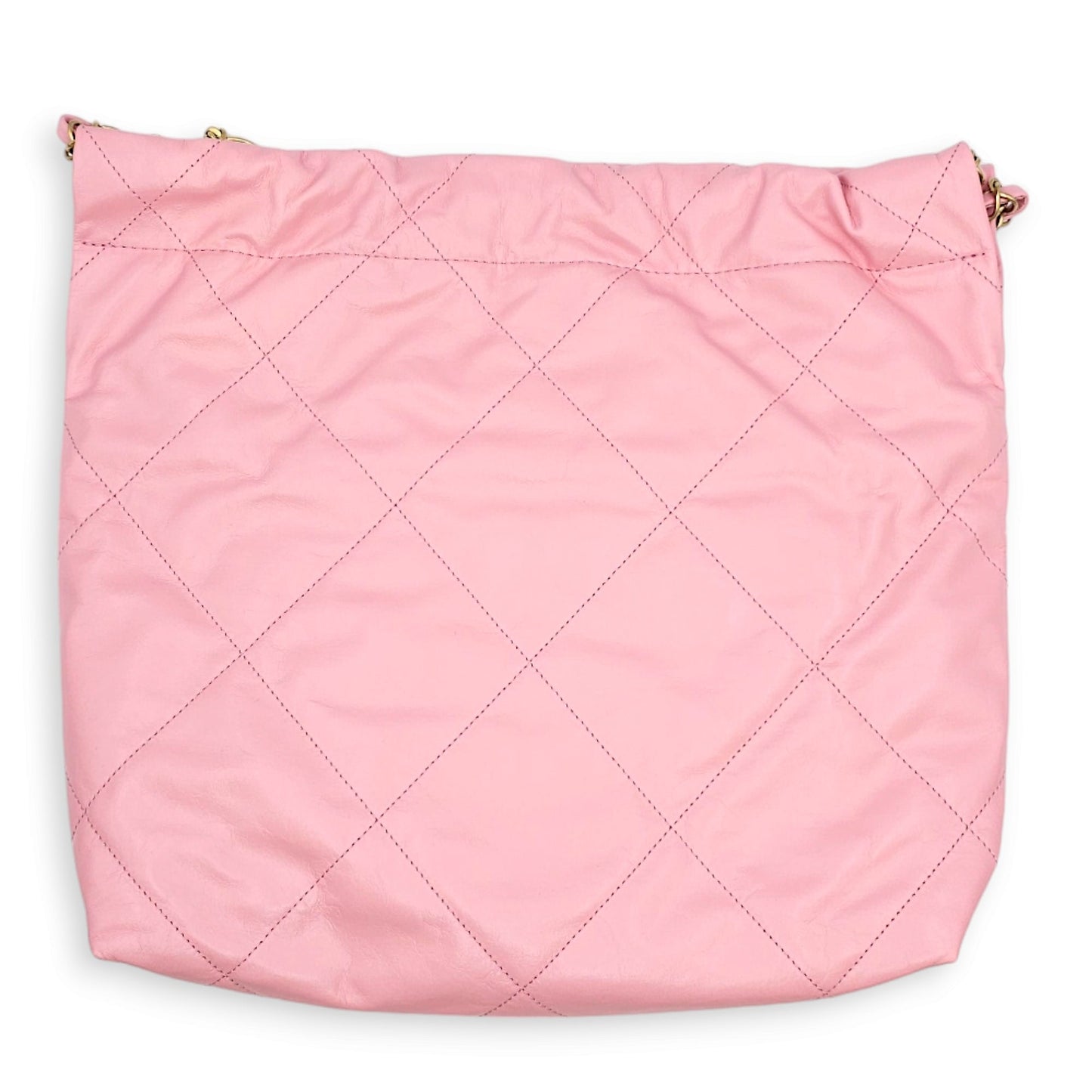 22 Small Pink Tote Bag in Calfskin, Gold hardware