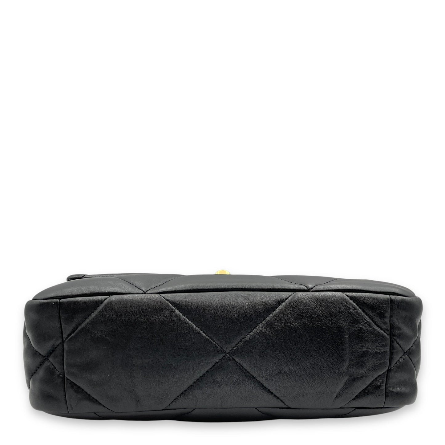 C19 Flap Small Black Crossbody Bag in Lambskin, 3-Tone hardware