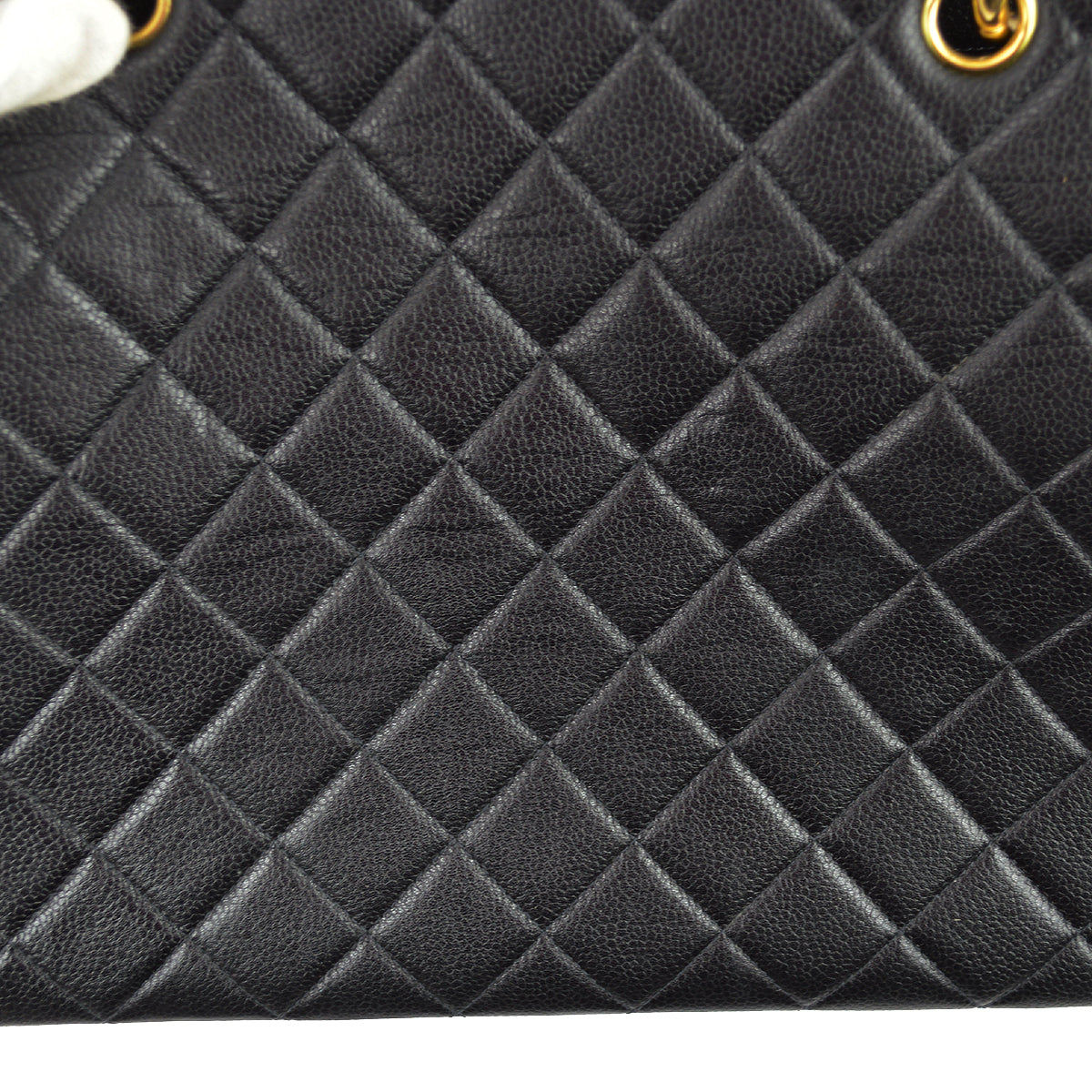 Chanel 1996-1997 Black Caviar Tote Chain Handbag