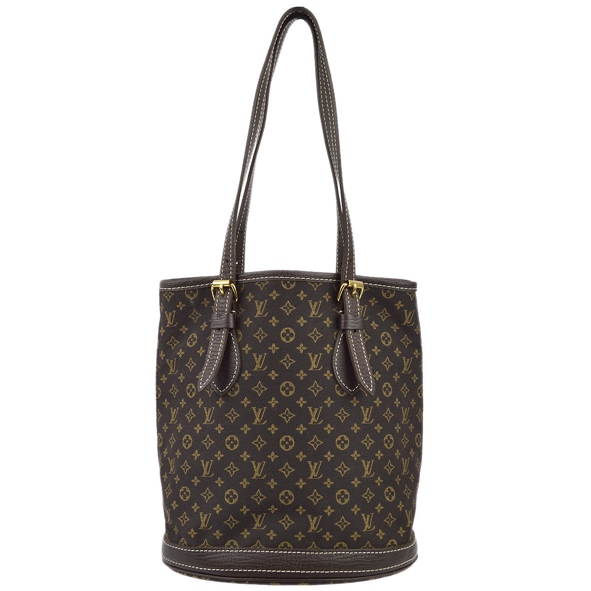 Louis Vuitton 2006 Brown Monogram Mini Lin Bucket PM Tote Bag M95226