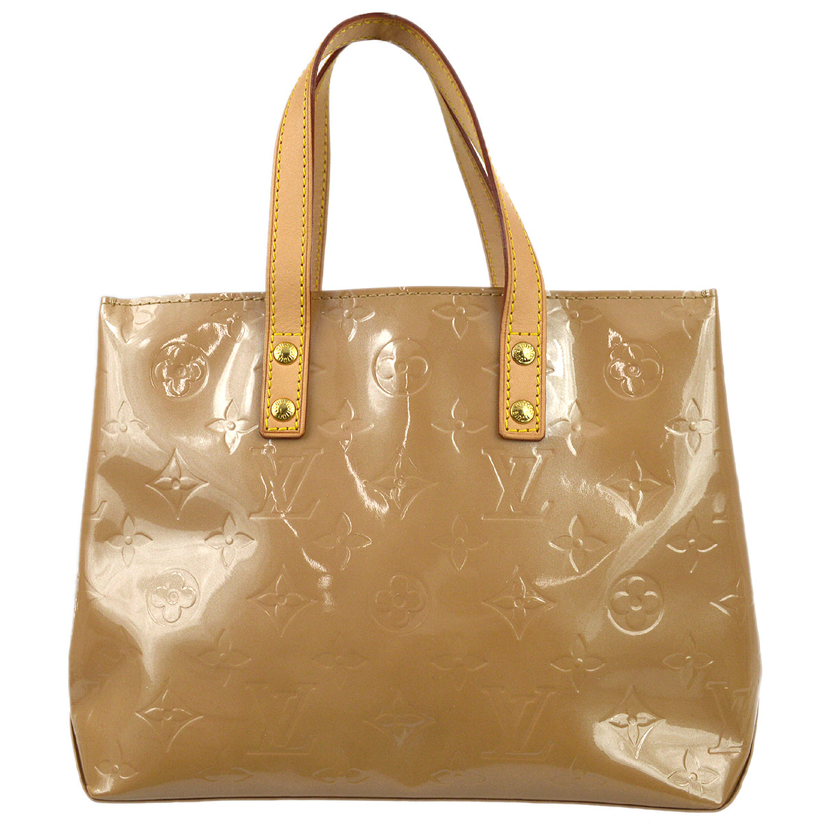 Louis Vuitton 2006 Beige Vernis Reade PM Tote Handbag M91334