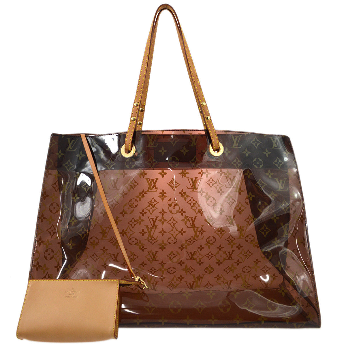 Louis Vuitton 2000 Brown Monogram Vinyl Cabas Cruise Tote Bag M50500