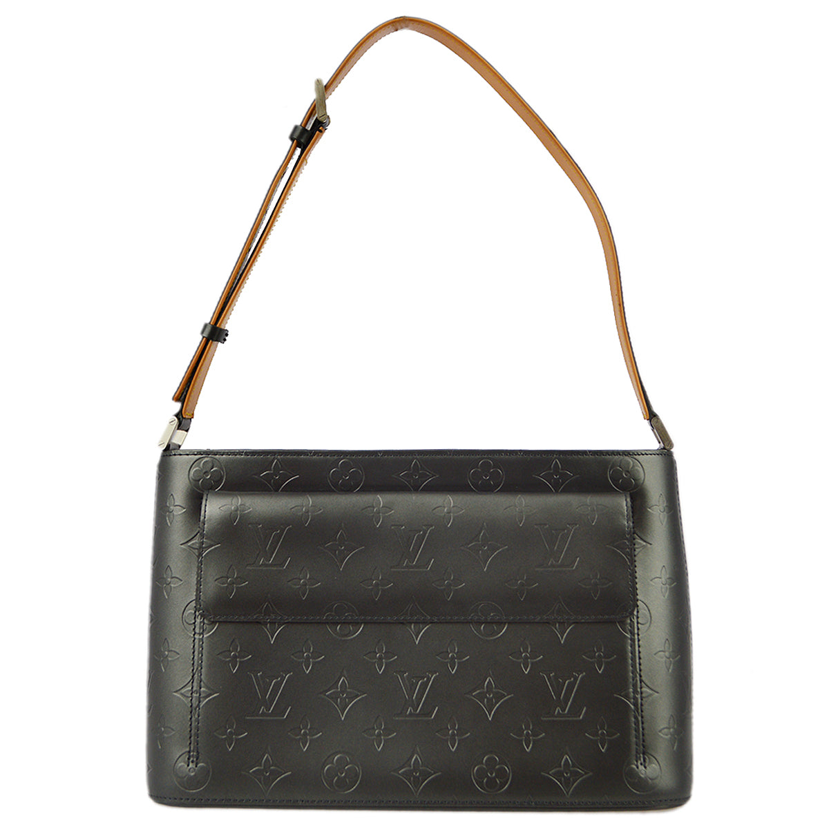 Louis Vuitton 2002 Black Monogram Mat Alston Shoulder Bag M55122