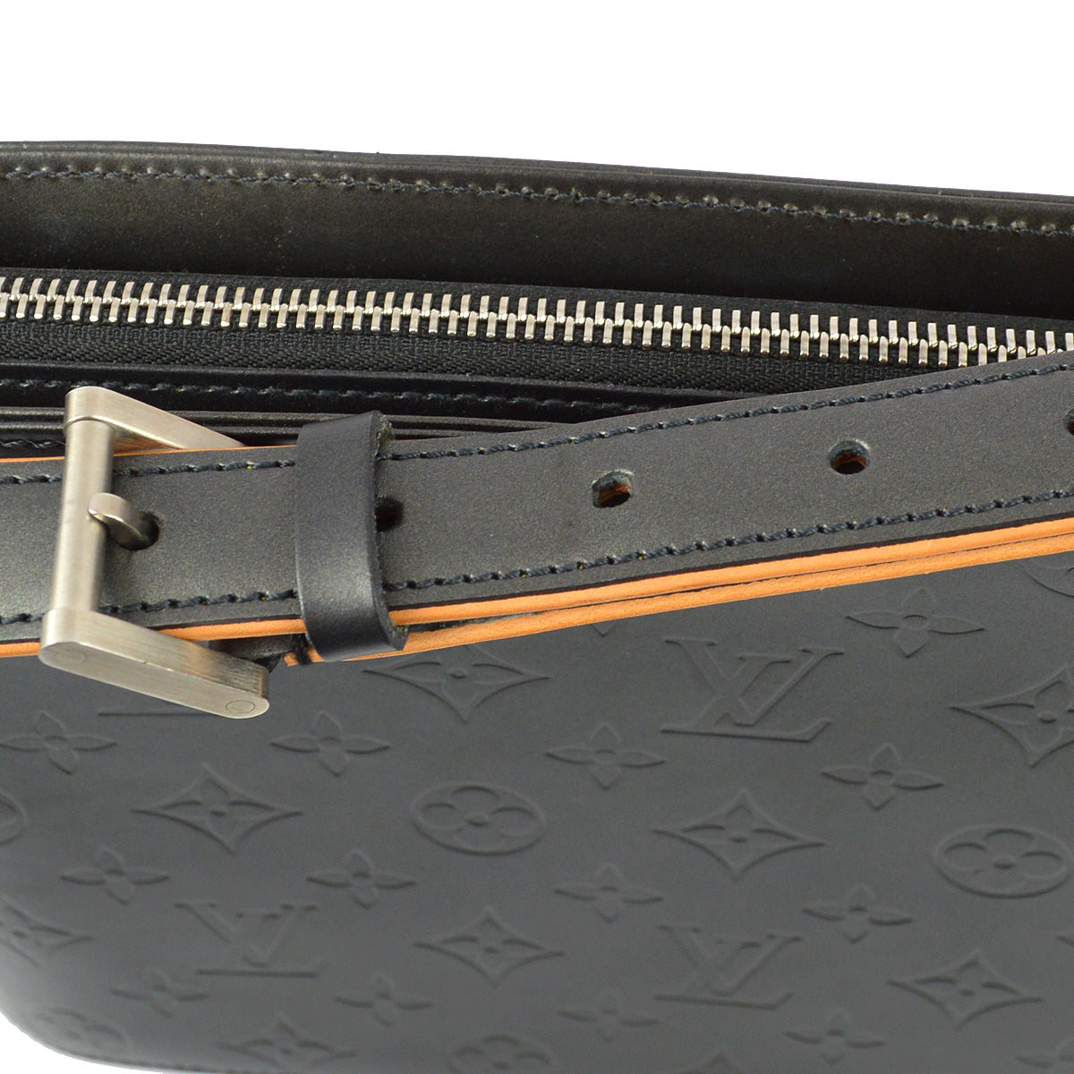 Louis Vuitton 2002 Black Monogram Mat Alston Shoulder Bag M55122