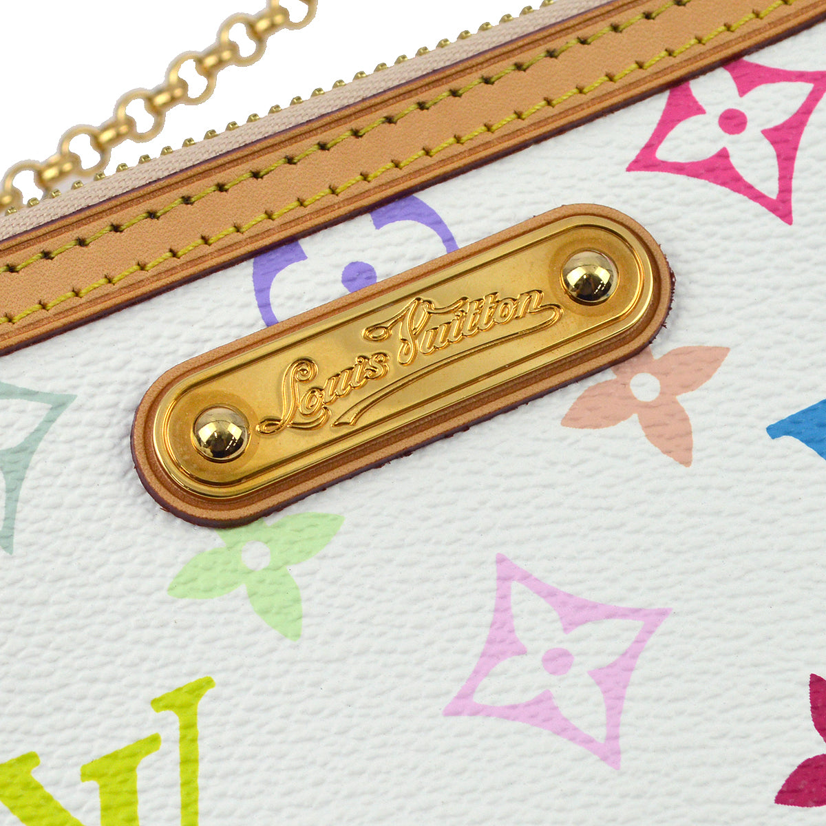Louis Vuitton Multicolor White Pochette Milla MM Handbag M60096