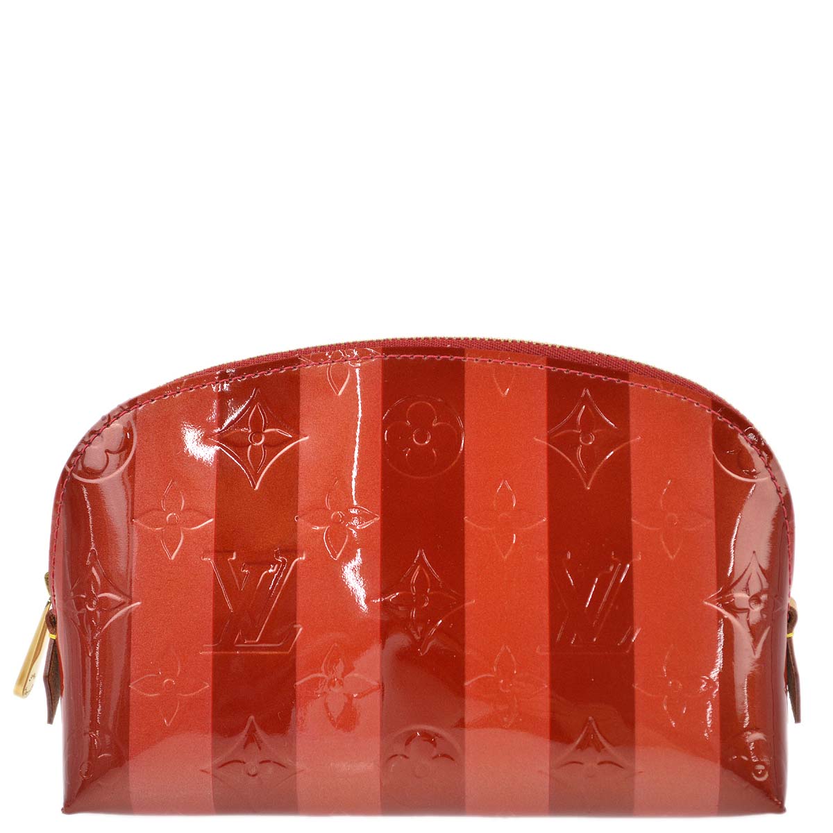 Louis Vuitton Red Vernis Rayure Pochette Cosmetic M91721