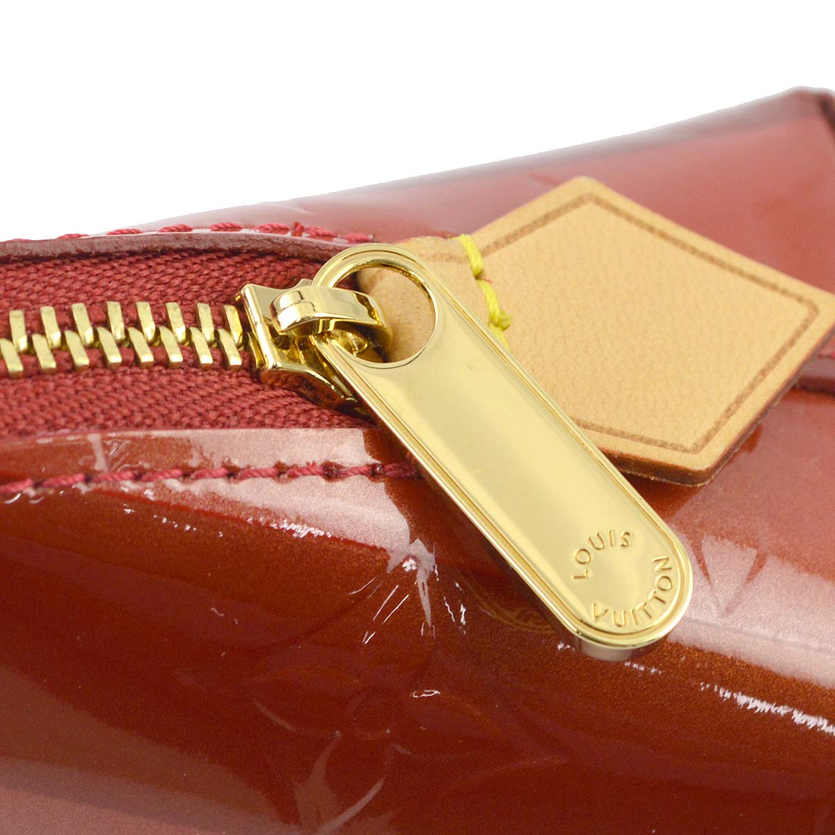 Louis Vuitton Red Vernis Rayure Pochette Cosmetic M91721