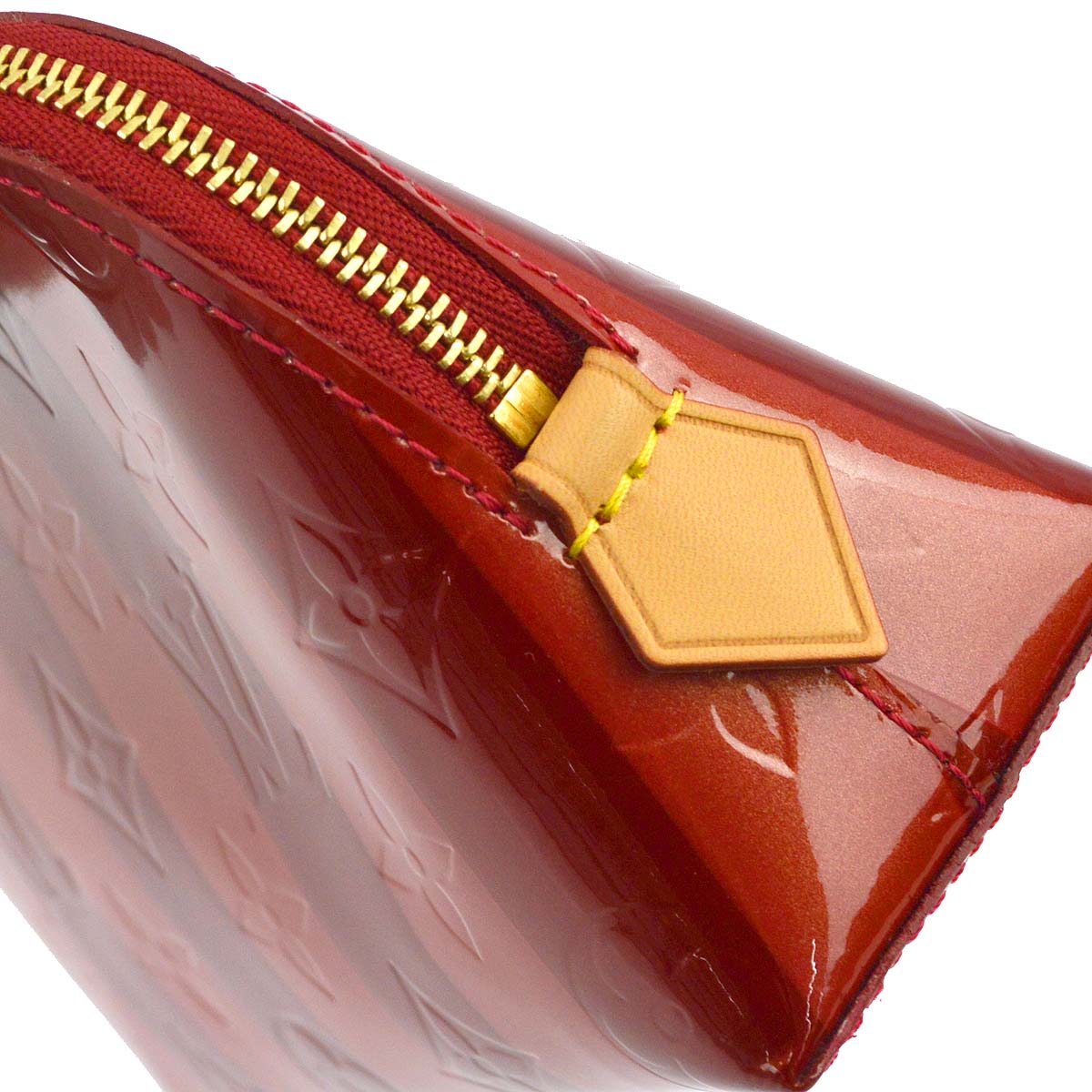 Louis Vuitton Red Vernis Rayure Pochette Cosmetic M91721