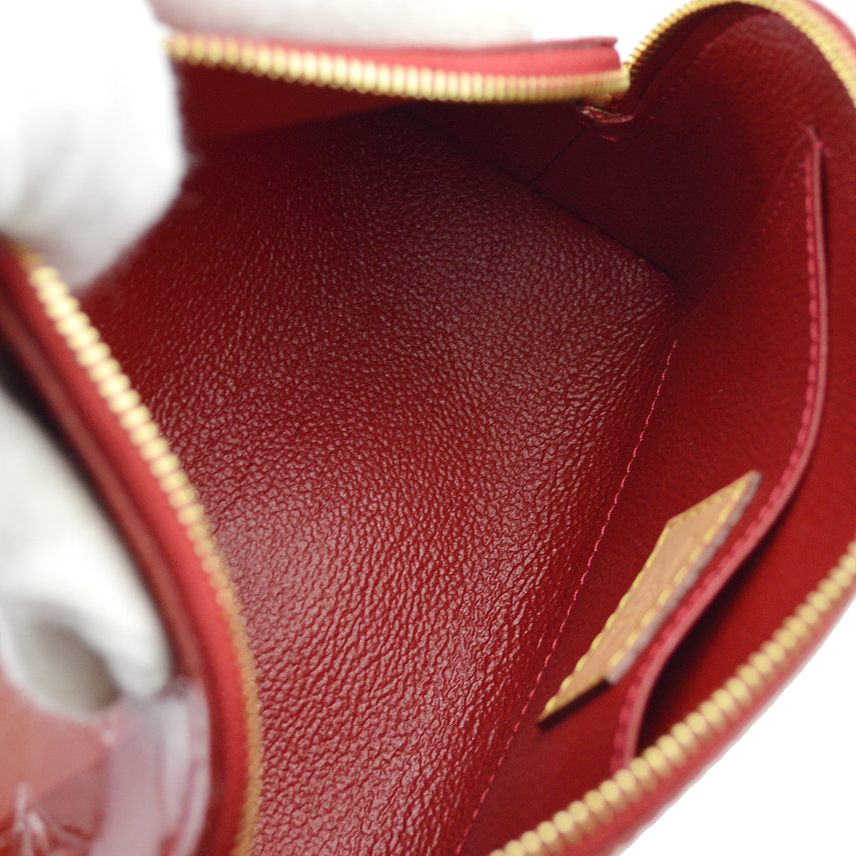 Louis Vuitton Red Vernis Rayure Pochette Cosmetic M91721