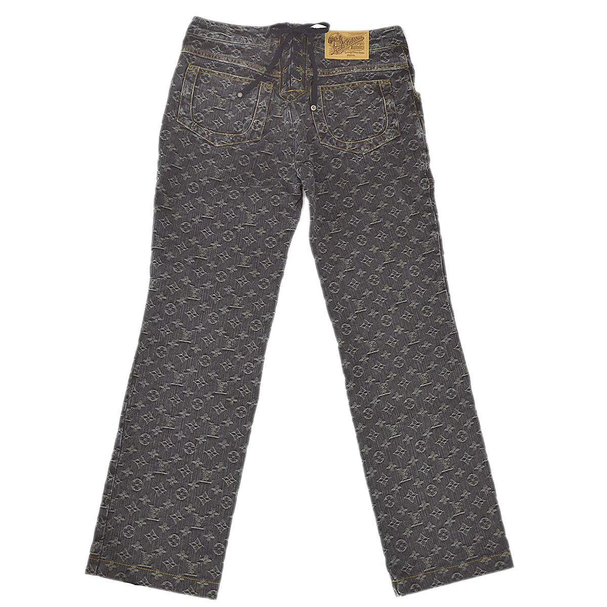 Louis Vuitton Monogram Denim Long Pants Gray #40