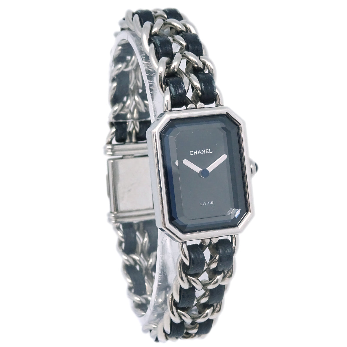 Chanel Premiere Watch Silver Black #XL