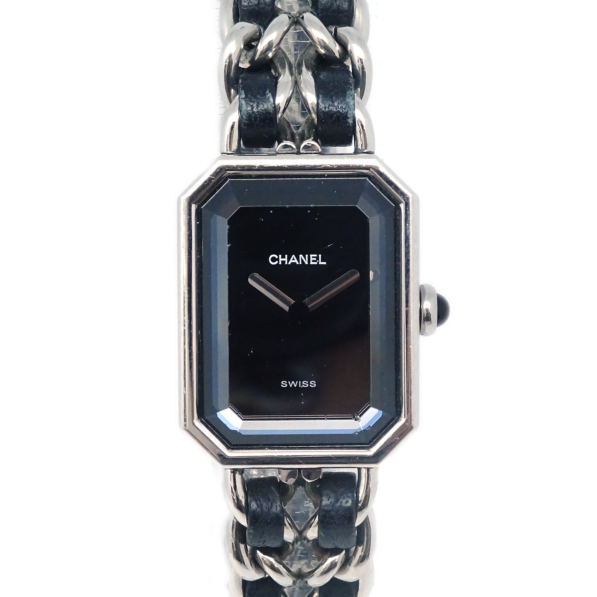 Chanel Premiere Watch Silver Black #XL