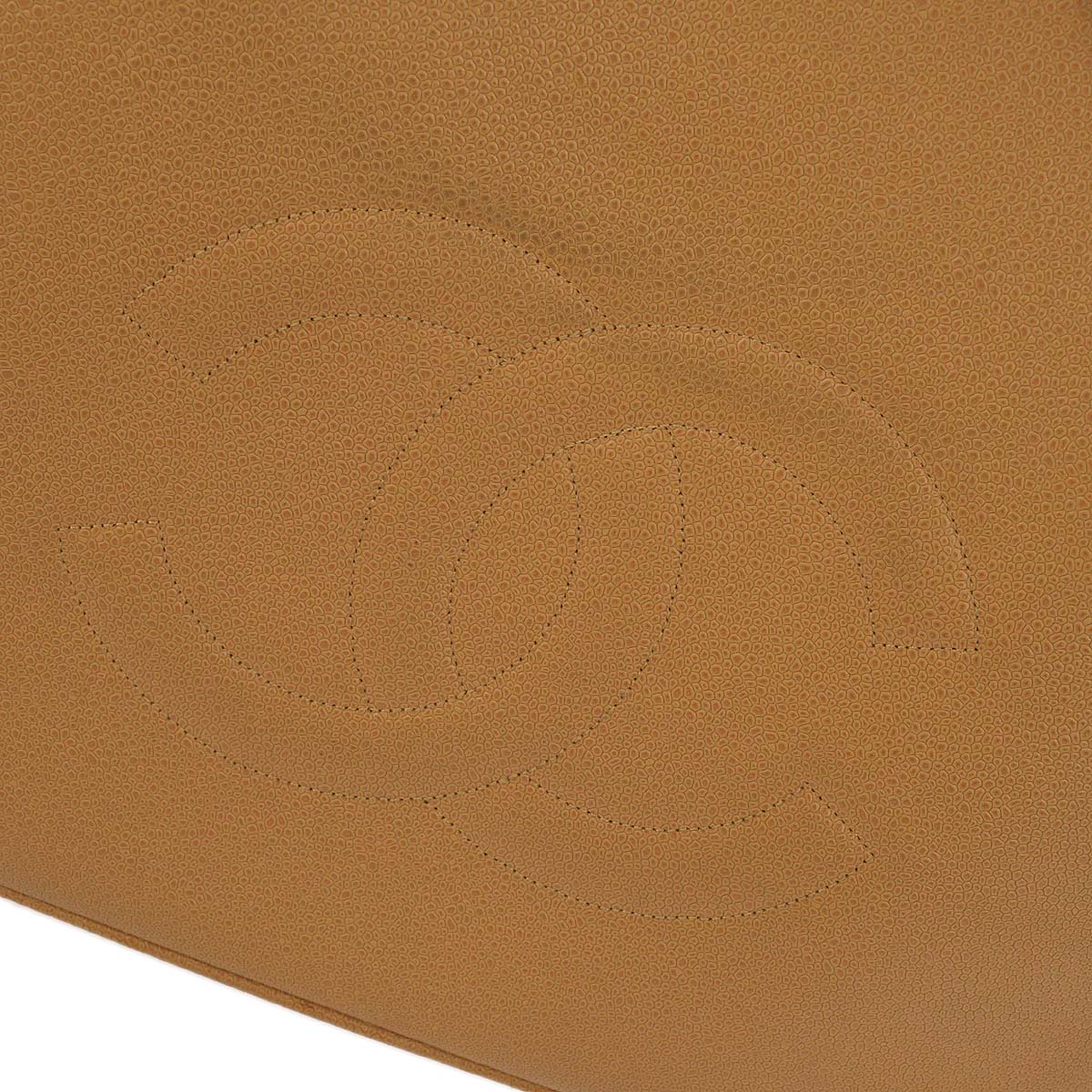 Chanel Beige Caviar Shoulder Tote Bag