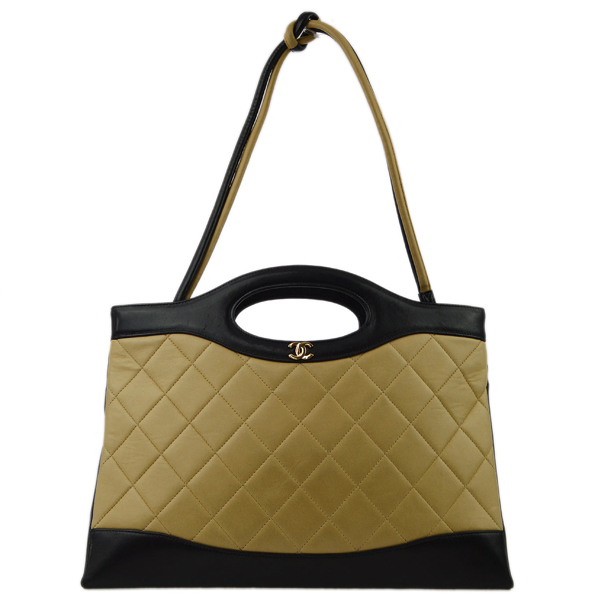 Chanel 31 Beige Calfskin Cambon Ligne Tote Handbag