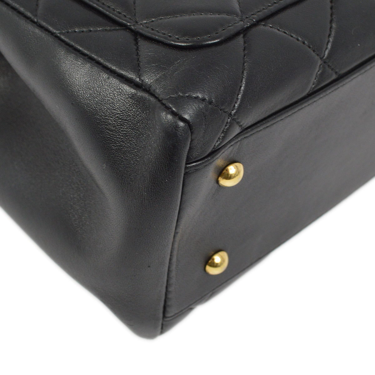 Chanel Black Lambskin Chain Shoulder Tote Bag