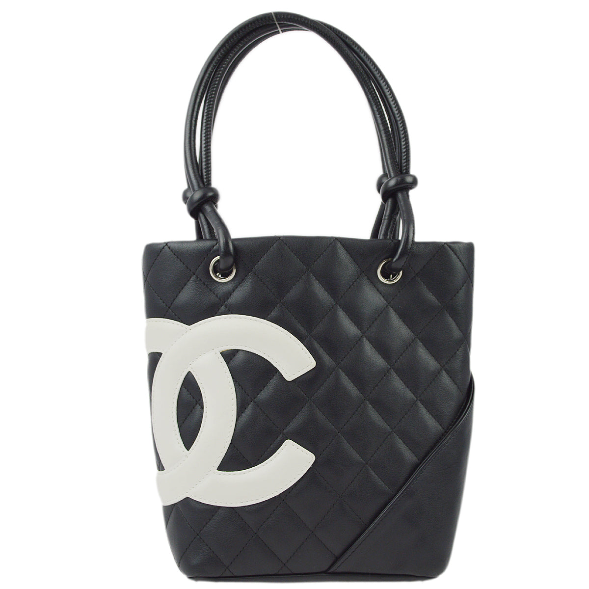 Chanel Black Calfskin Cambon Ligne Tote Handbag