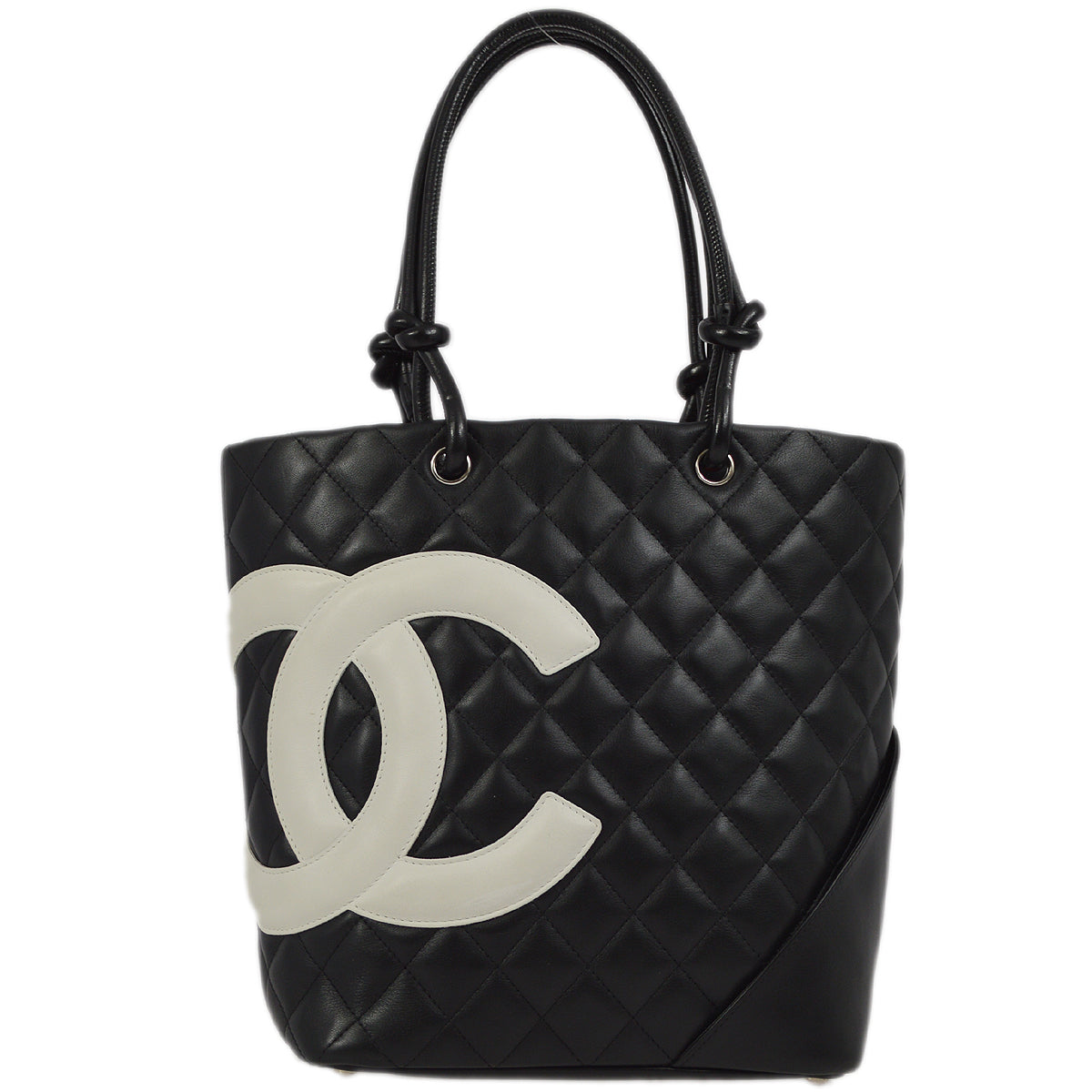 Chanel Black Calfskin Cambon Ligne Tote Handbag