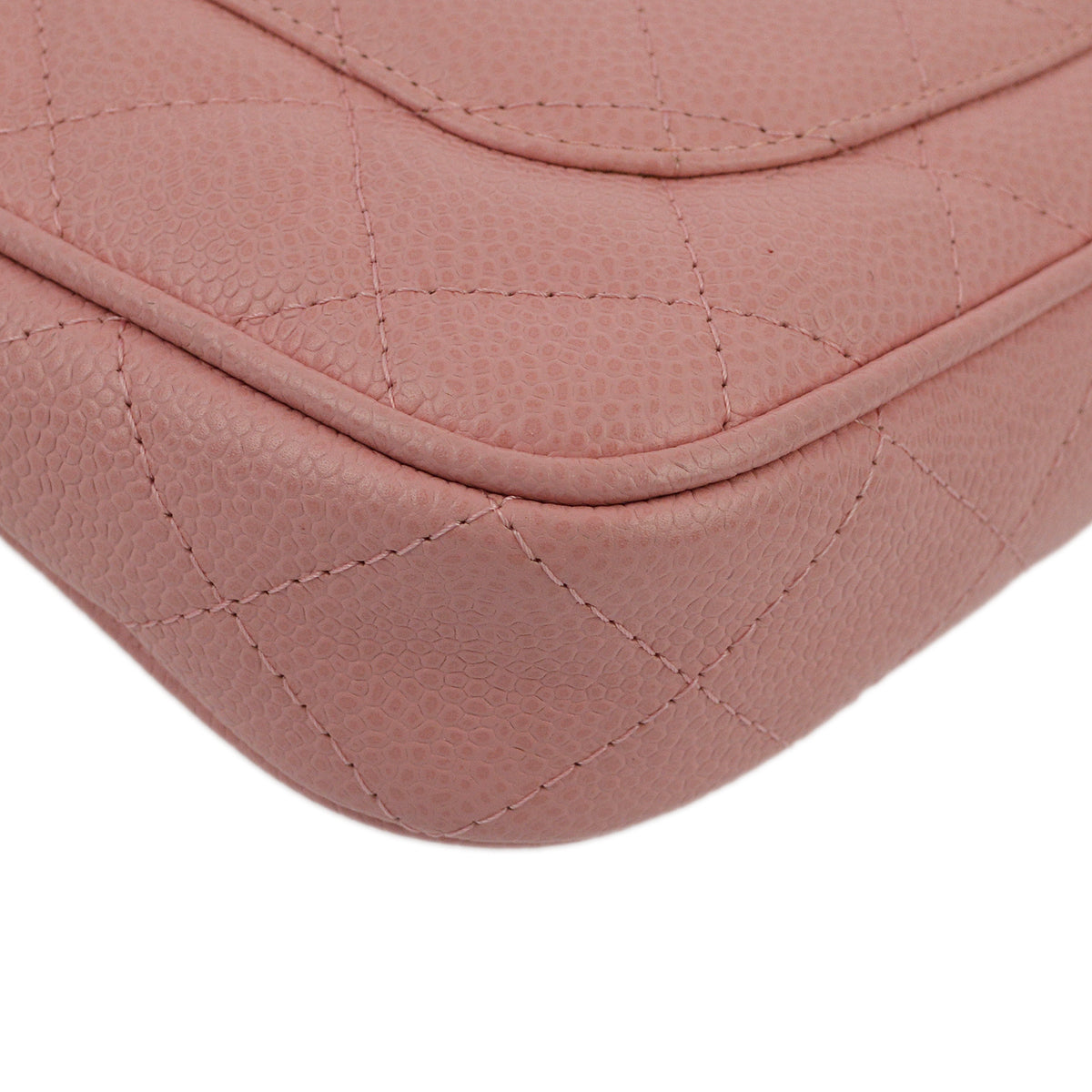 Chanel Pink Caviar Hobo Chain Handbag