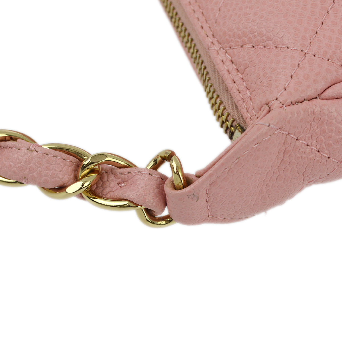 Chanel Pink Caviar Hobo Chain Handbag