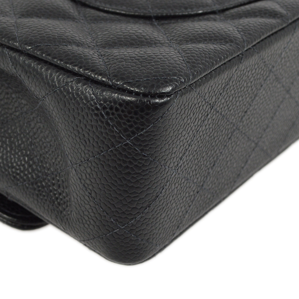 Chanel Black Caviar Medium Classic Double Flap Shoulder Bag