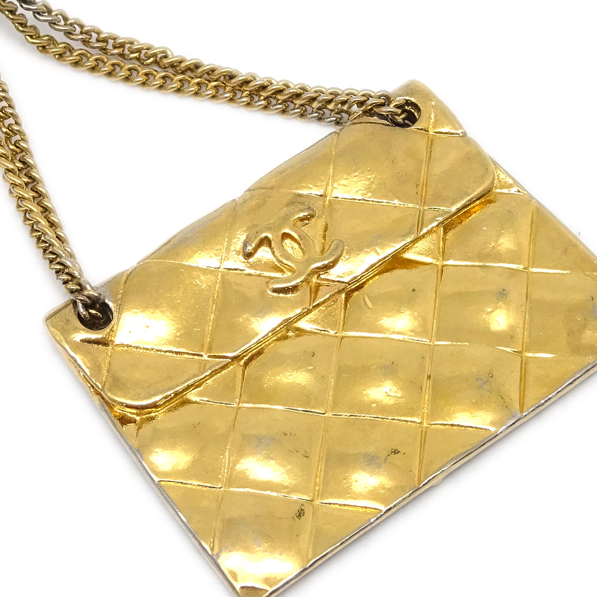 Chanel Gold Bag Dangle Earrings Clip-On