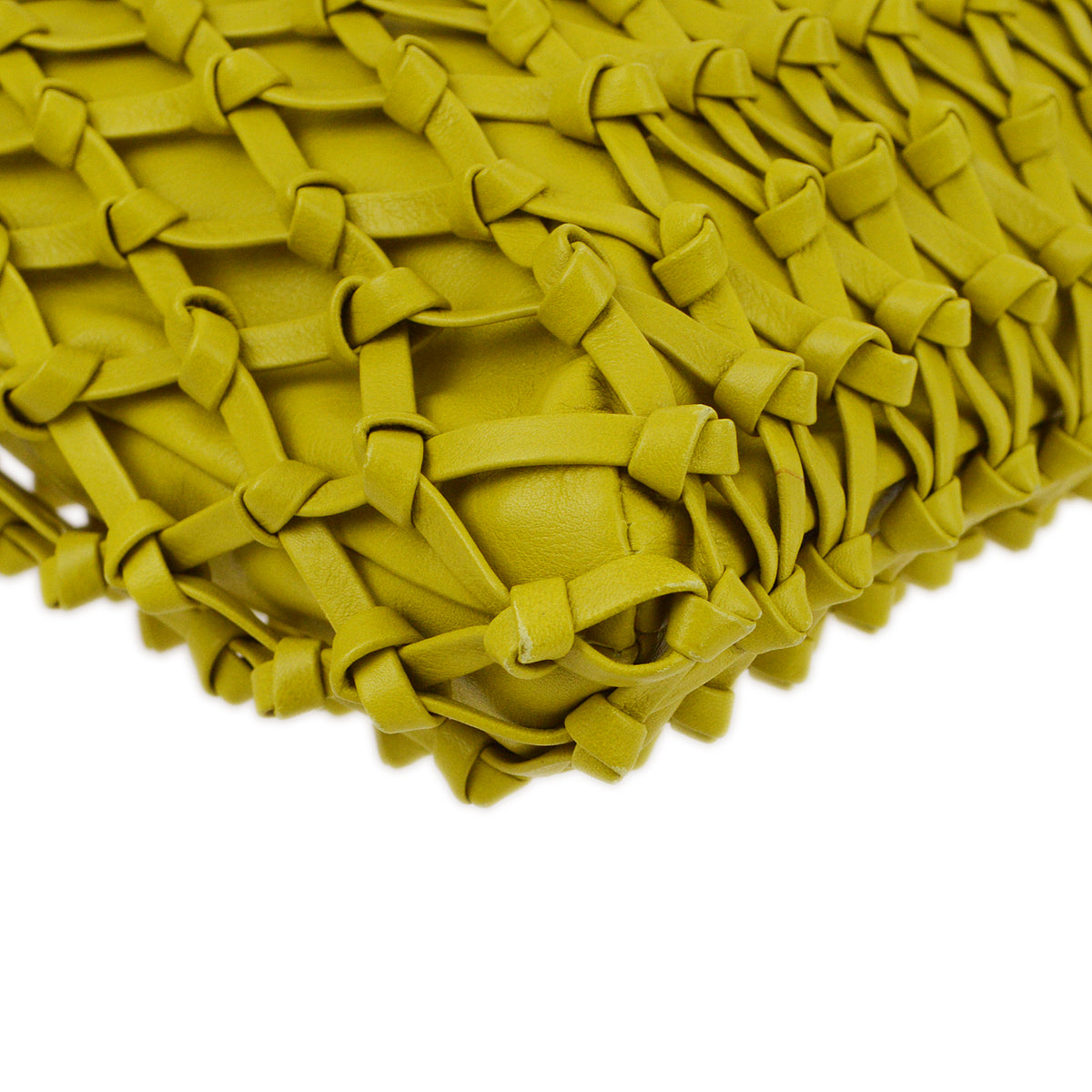 Chanel Green Lambskin Braided Shoulder Bag