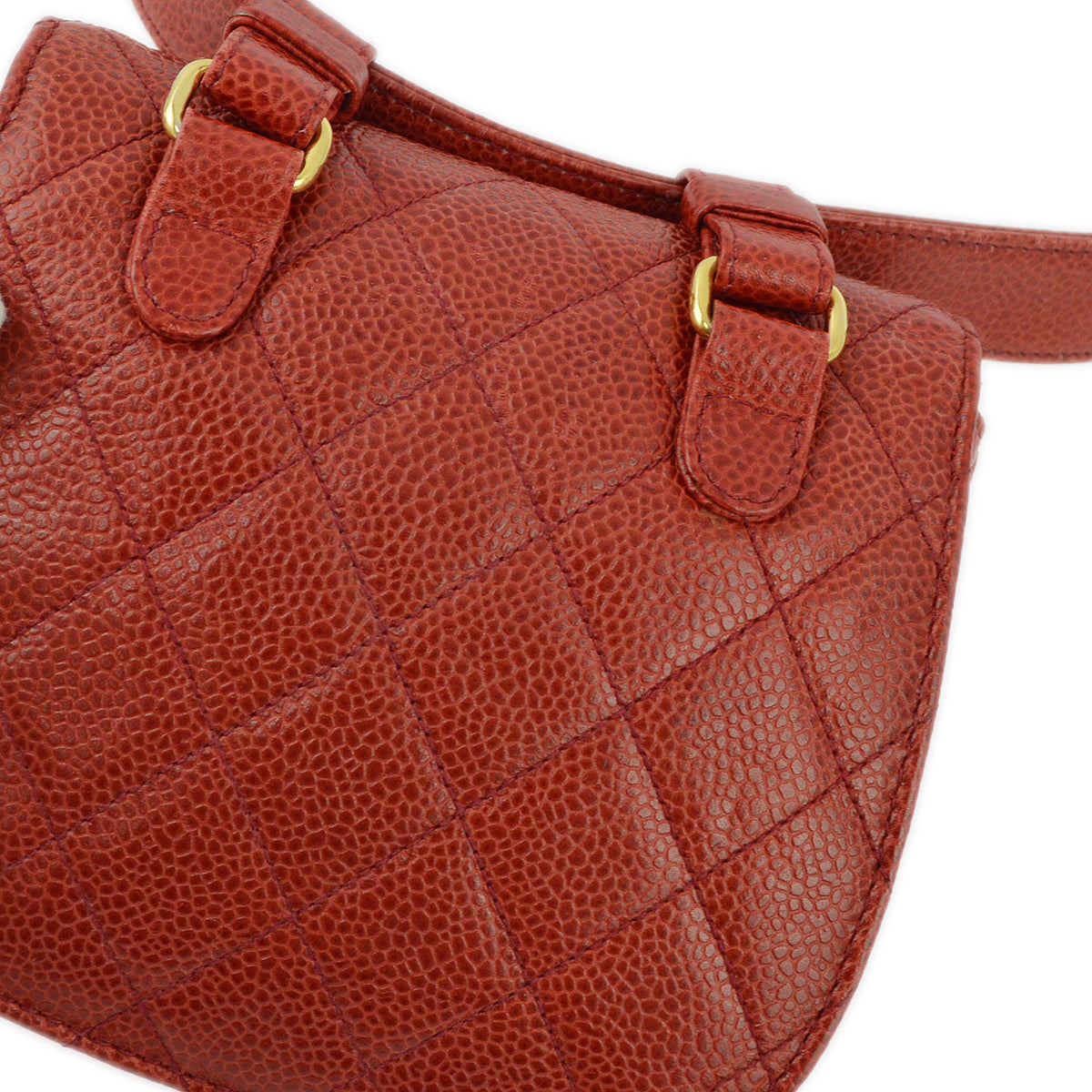 Chanel Red Caviar Waist Bum Bag #75/30
