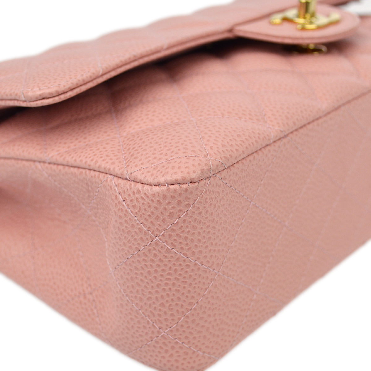 Chanel Pink Caviar Medium Classic Double Flap Shoulder Bag