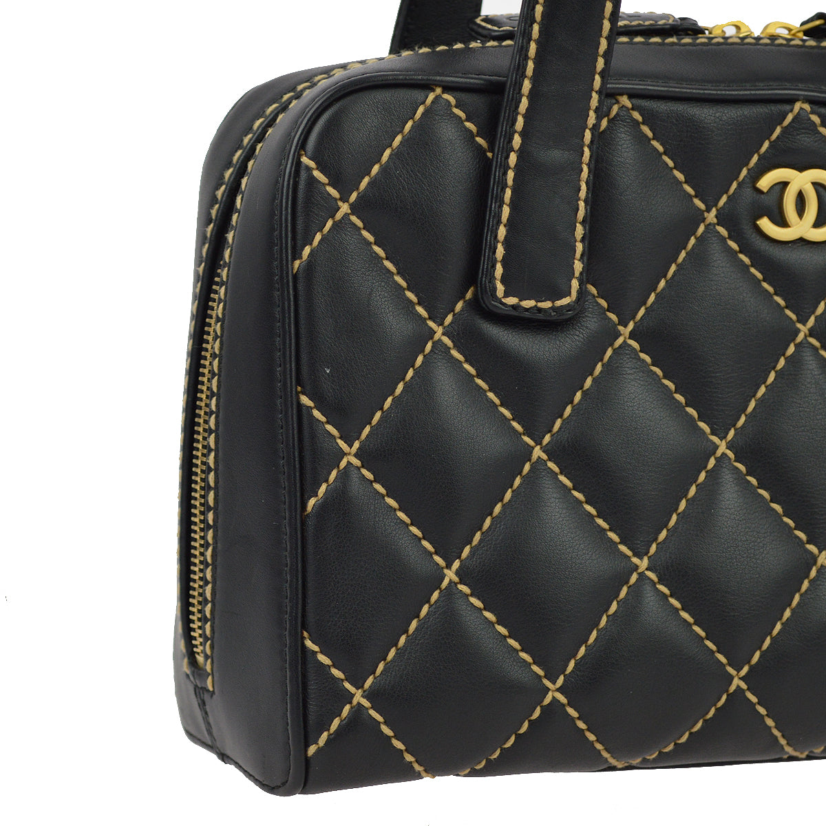 Chanel 2004-2005 Calfskin Wild Stitch Handbag