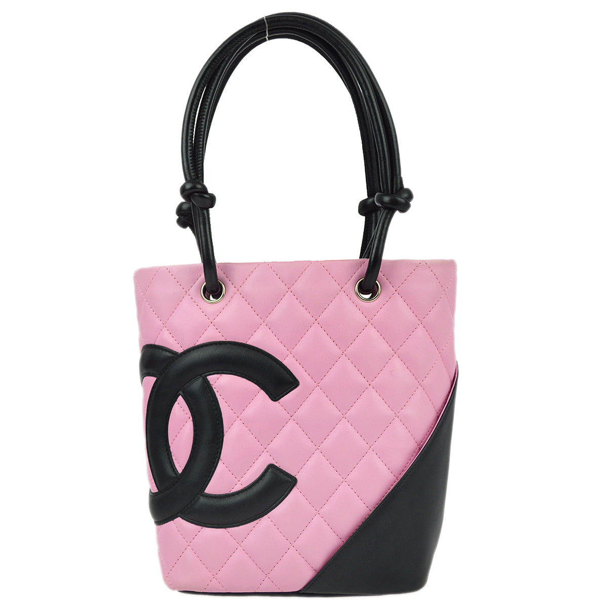 Chanel Pink Calfskin Cambon Ligne Tote Handbag