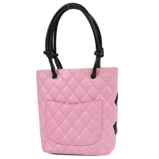Chanel Pink Calfskin Cambon Ligne Tote Handbag