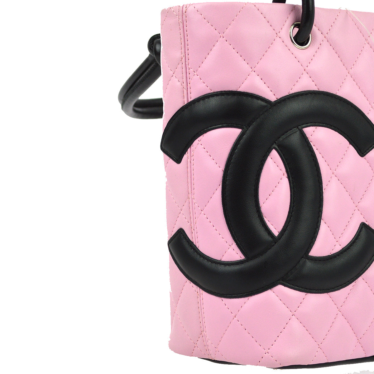 Chanel Pink Calfskin Cambon Ligne Tote Handbag
