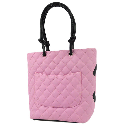 Chanel Pink Calfskin Cambon Ligne Tote Handbag