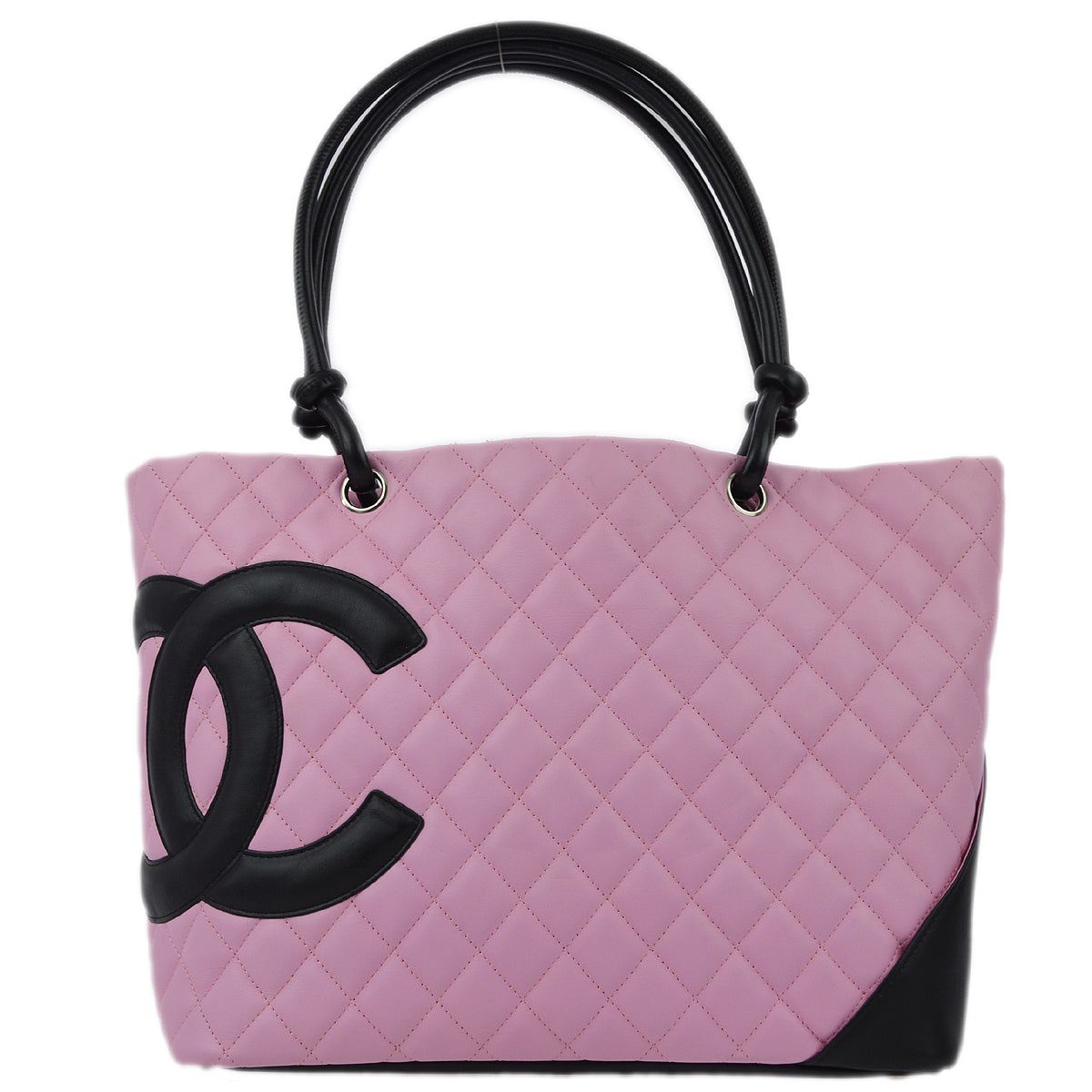 Chanel Pink Calfskin Cambon Ligne Tote Handbag