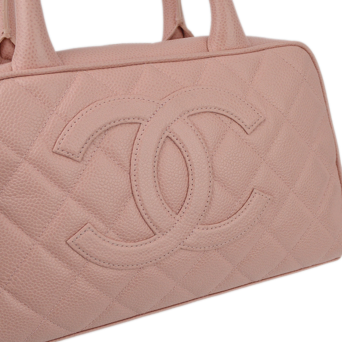 Chanel Pink Caviar Bowling Bag 27