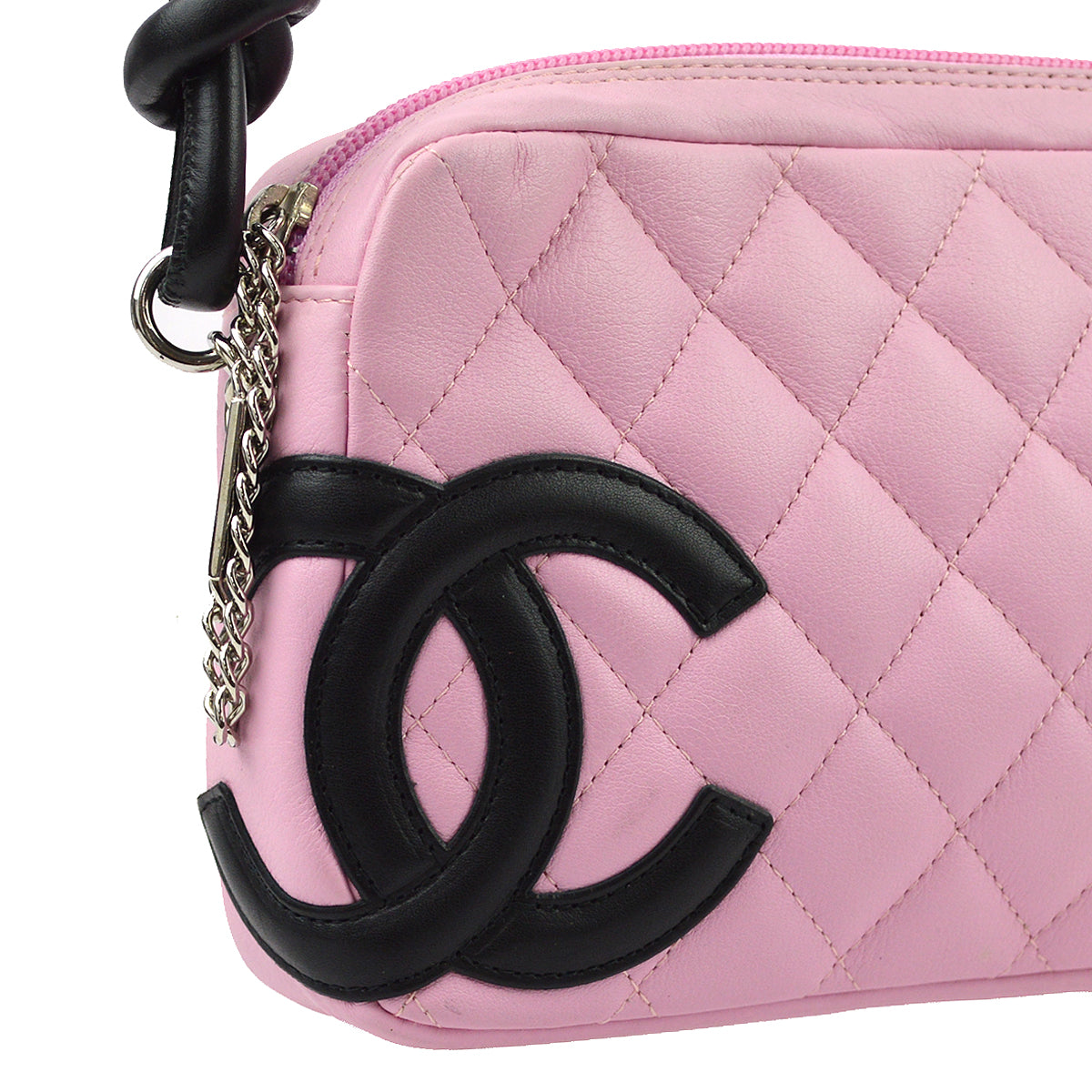 Chanel Pink Calfskin Cambon Ligne Handbag