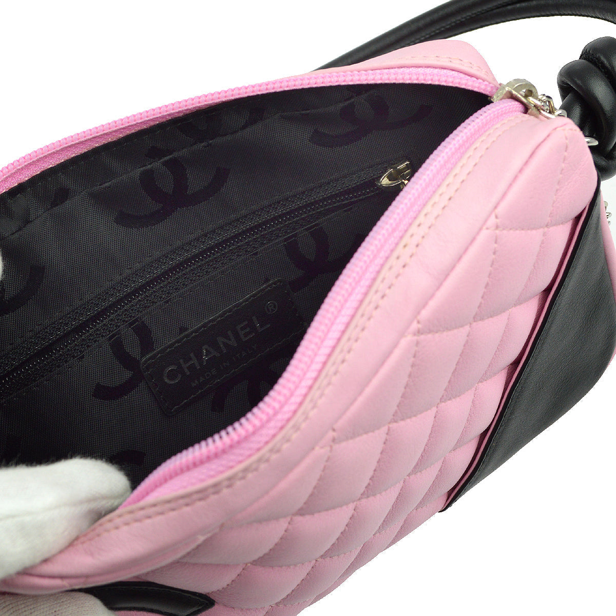 Chanel Pink Calfskin Cambon Ligne Handbag