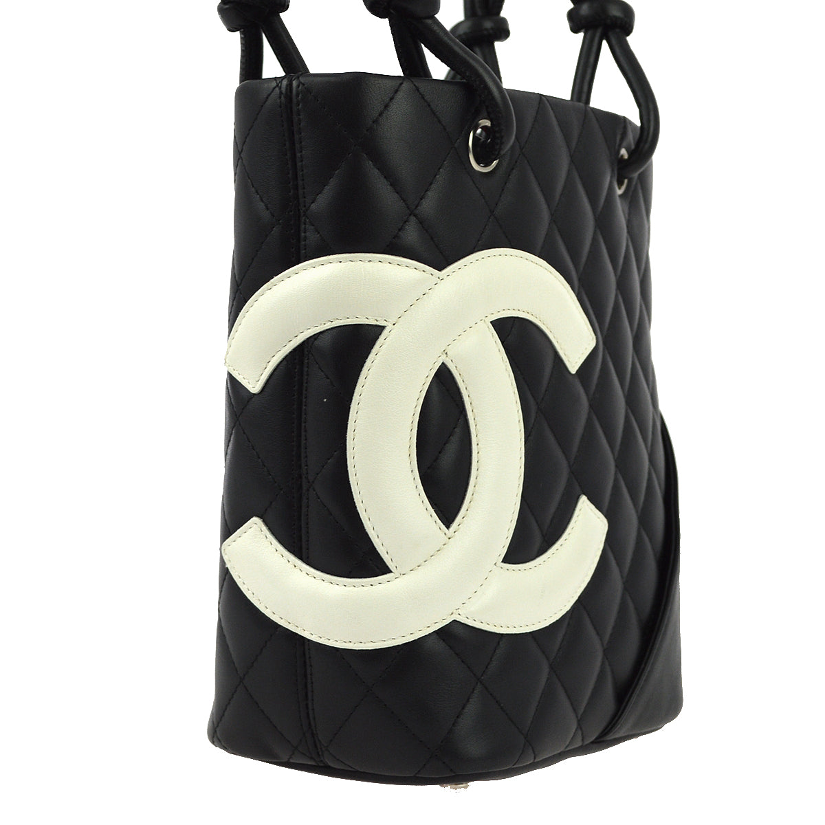 Chanel Black Calfskin Cambon Ligne Tote Handbag