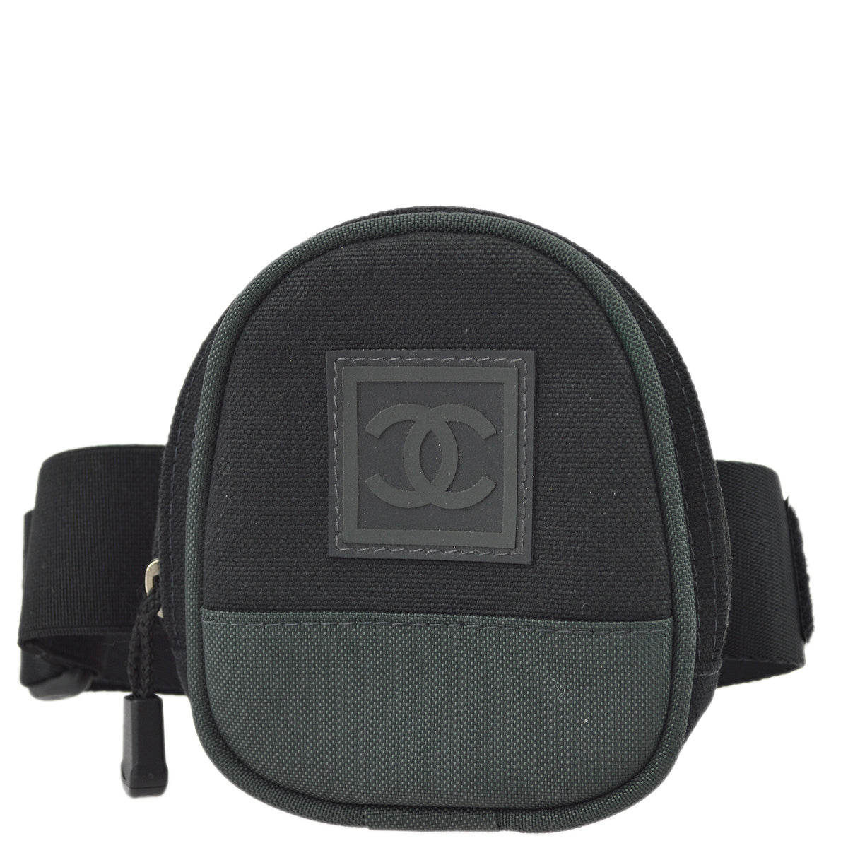 Chanel Sports Line Leg Bag Pouch Black Green