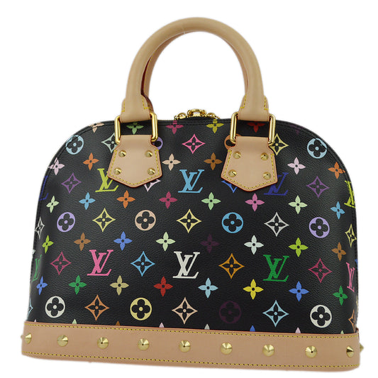 Louis Vuitton 2011 Black Monogram Multicolor Alma PM Handbag M40444