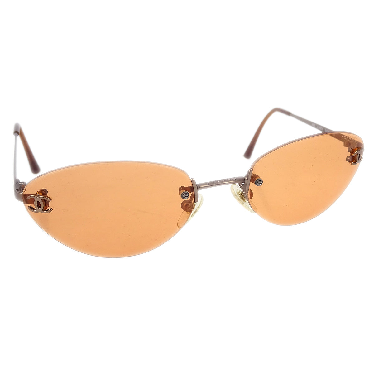 Chanel Sunglasses Eyewear Brown Small Good