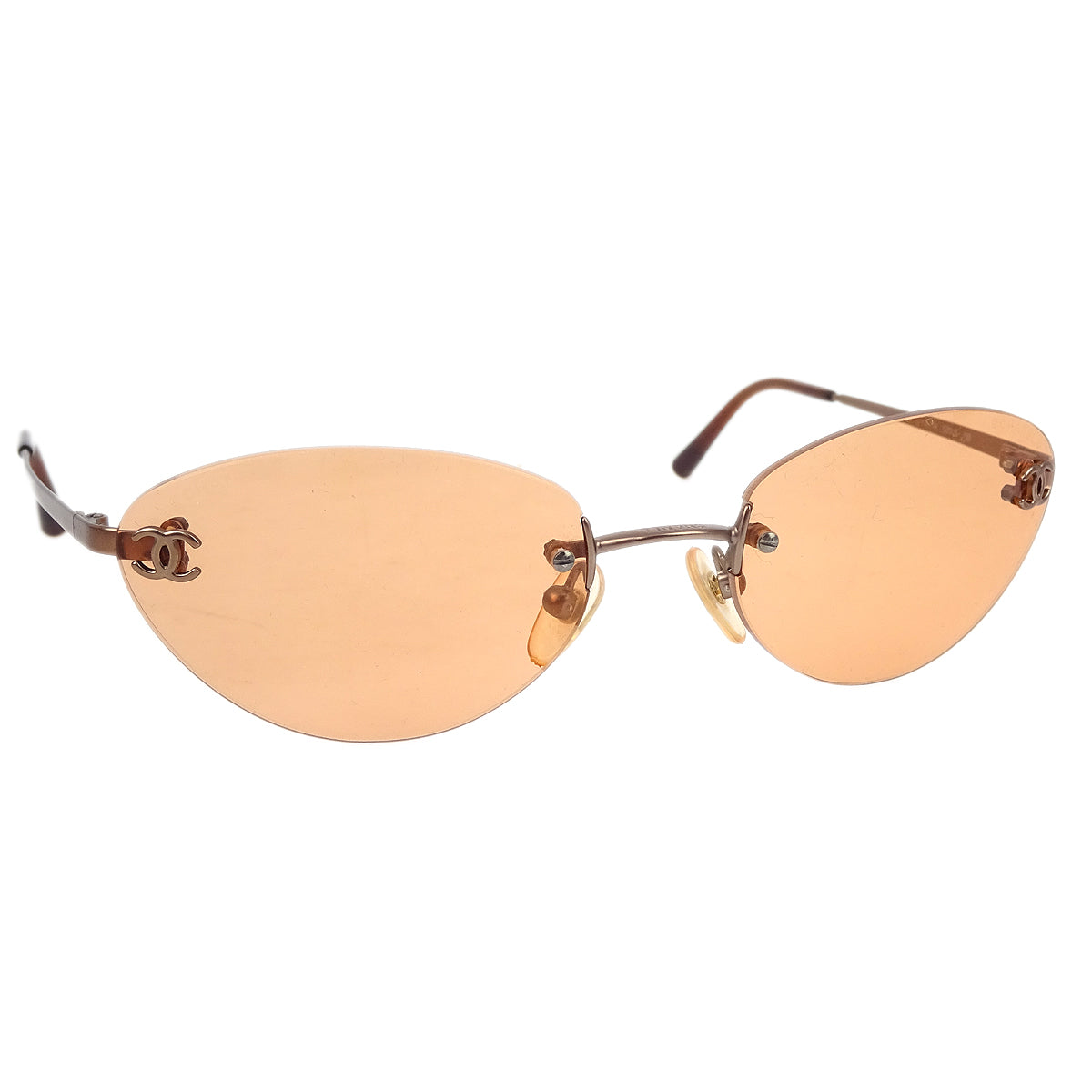 Chanel Sunglasses Eyewear Brown Small Good