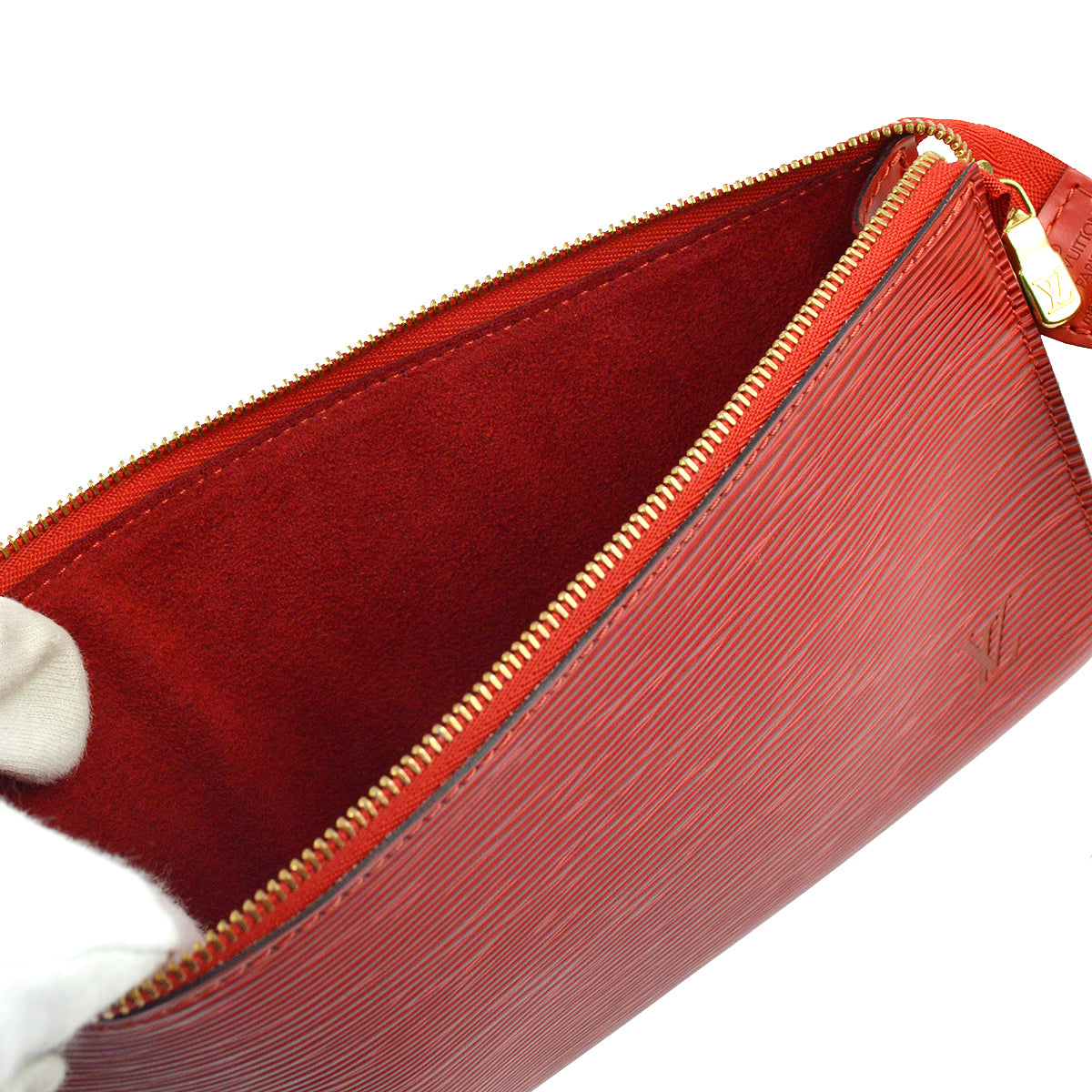 Louis Vuitton Red Epi Pochette Accessoires Handbag M52947