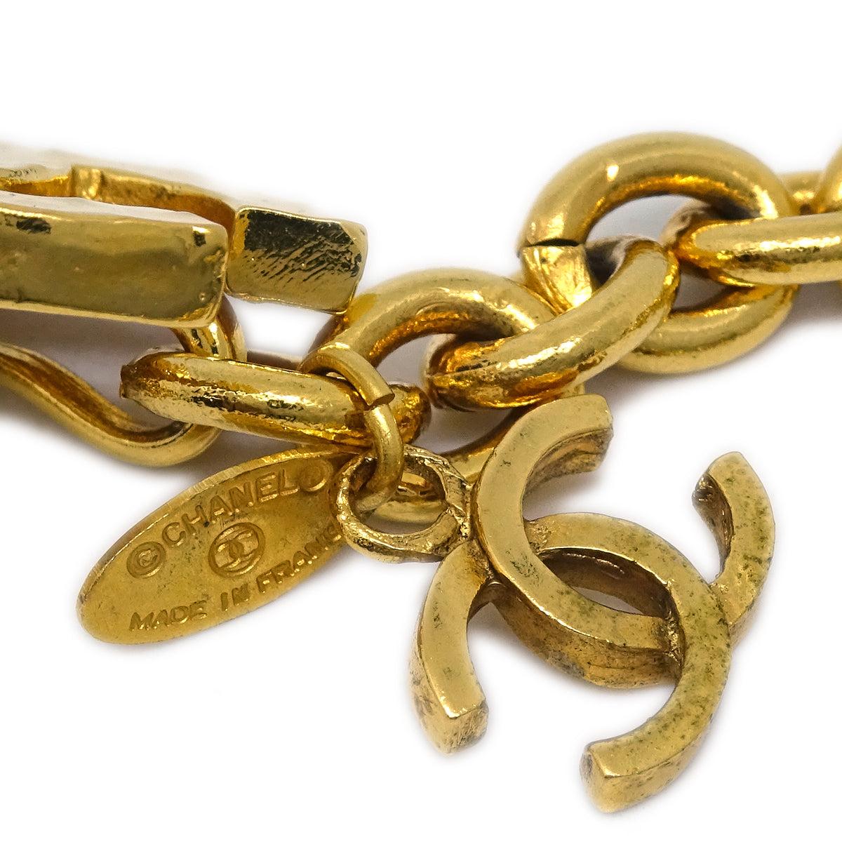 Chanel CC Chain Belt Gold Small Good 684