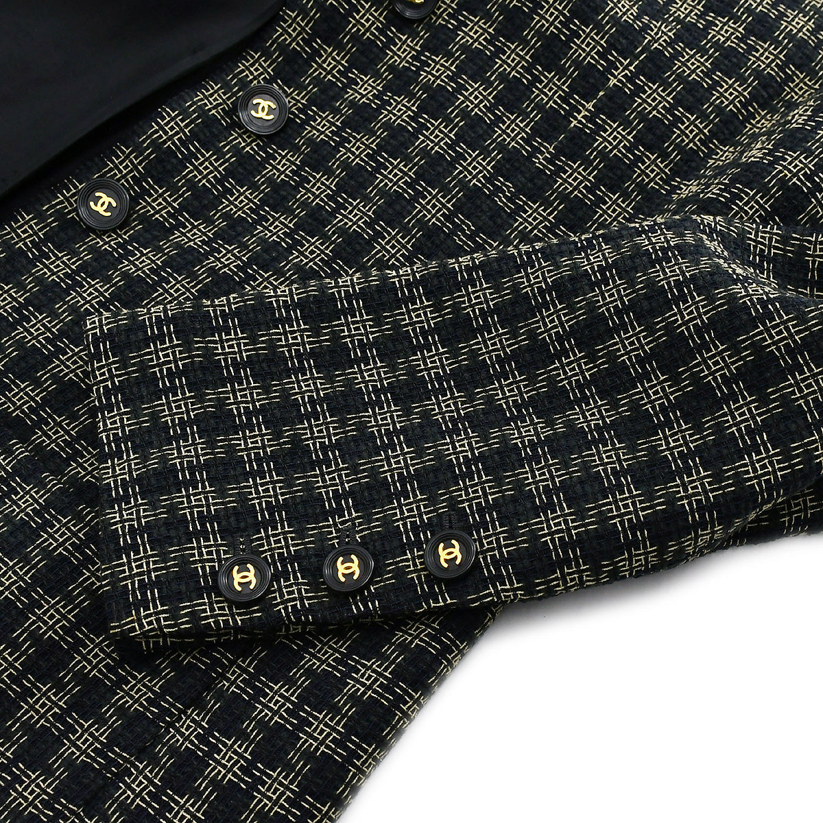 Chanel Single Breasted Jacket Black