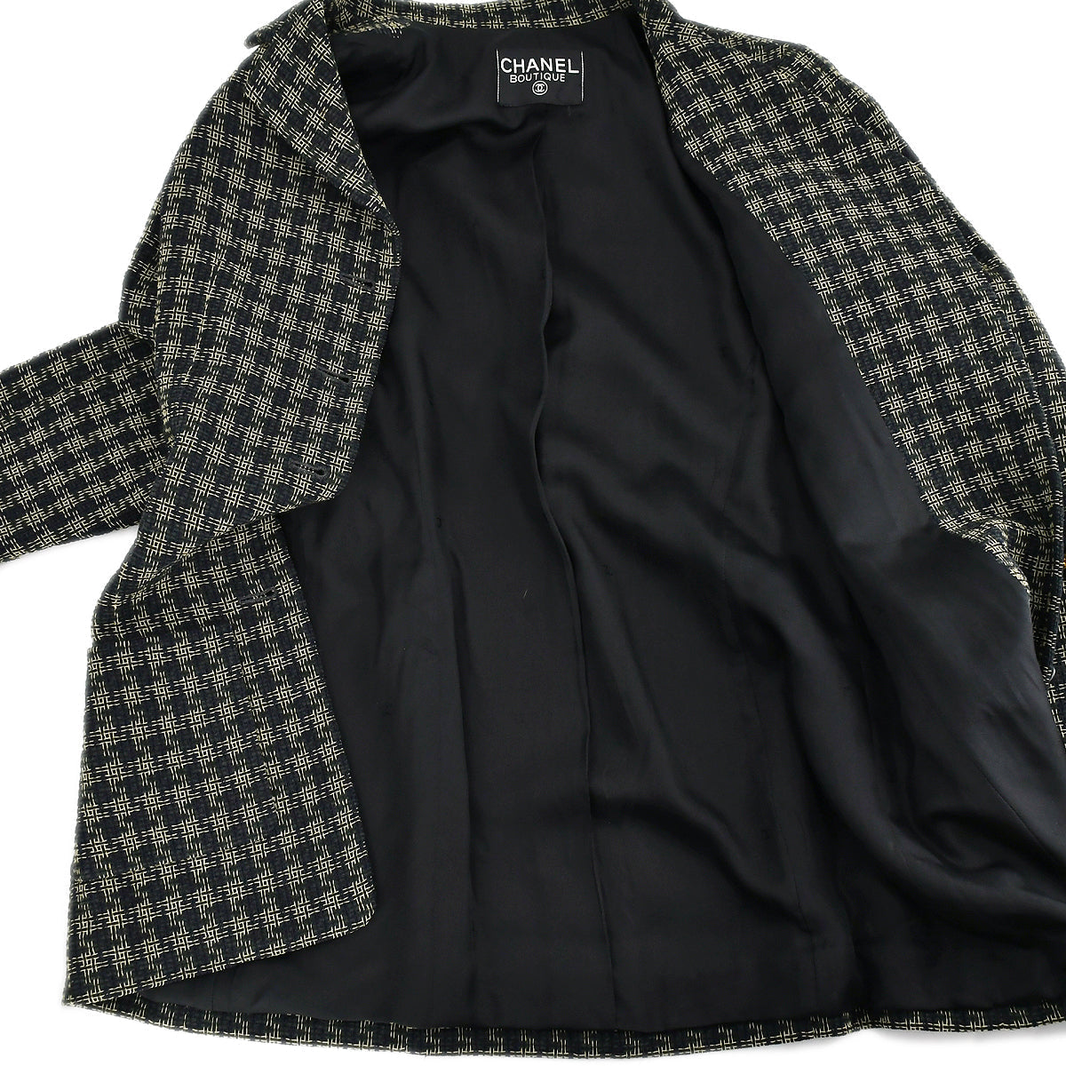 Chanel Single Breasted Jacket Black
