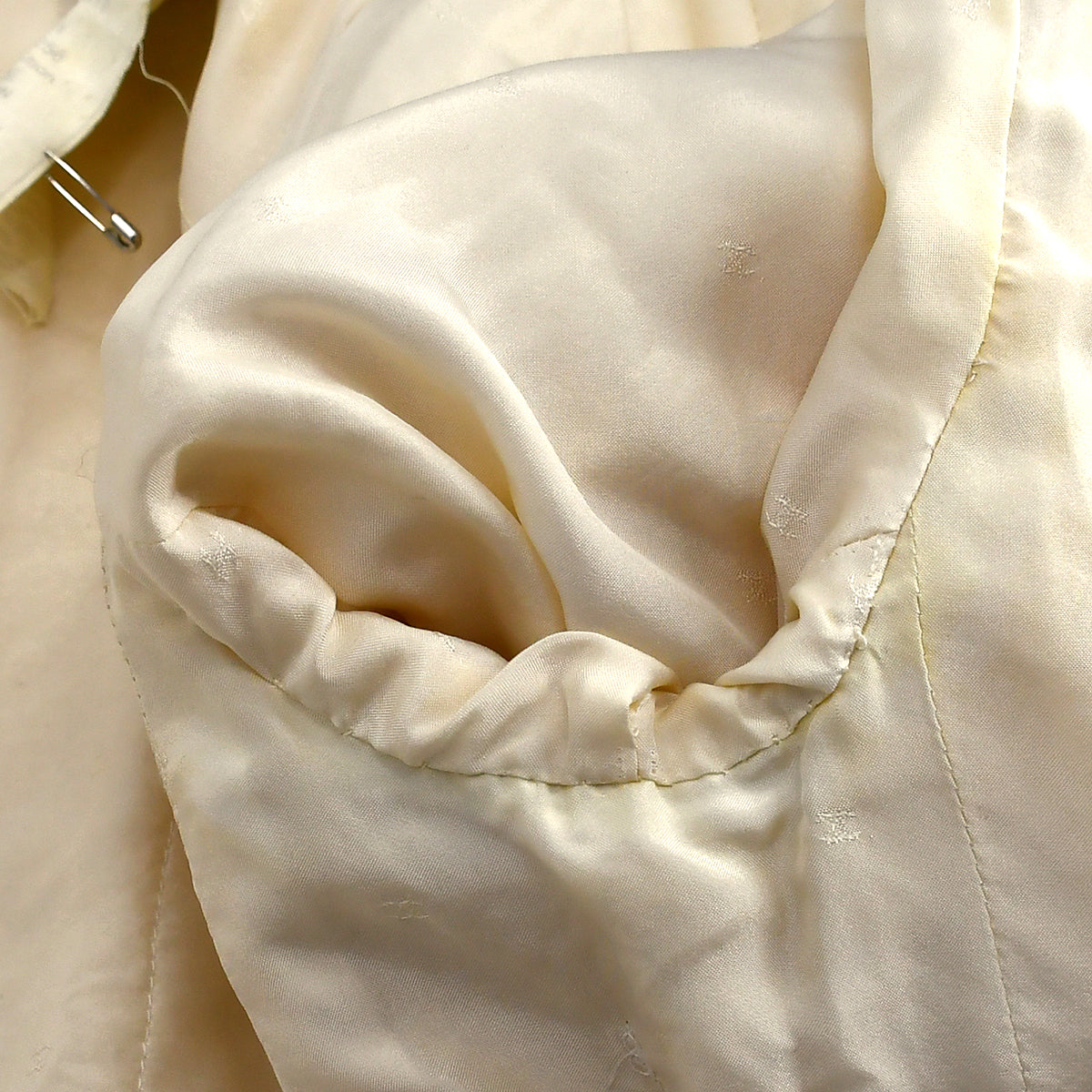 Chanel Setup Suit Jacket Skirt Ivory 94P #38